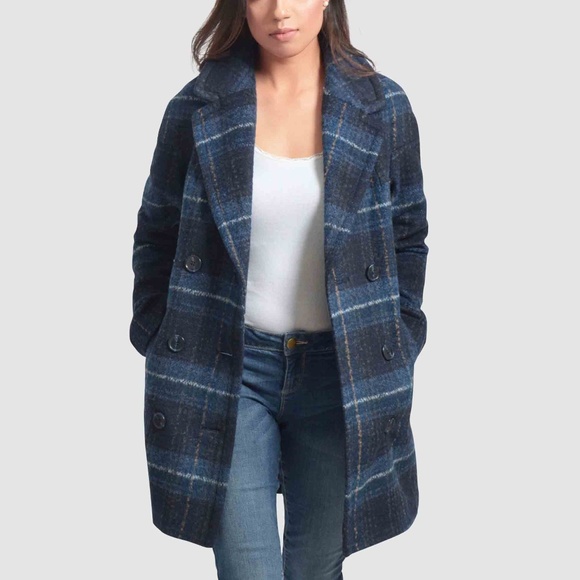 OLGYN Jackets & Blazers - OLGYN Women’s Plus Size Double Breasted Plaid Coat